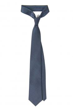 Cravata poliester tesut bleumarin print geometric