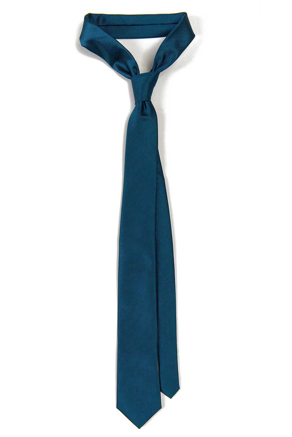 Cravata poliester tesut aqua cu structuri 0