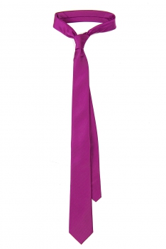 Cravata poliester tesut roz uni