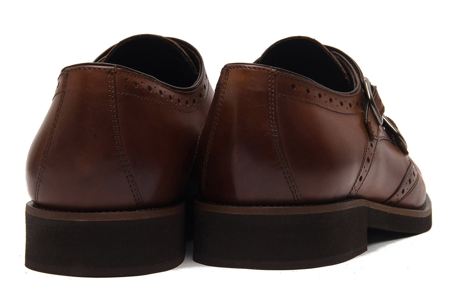 Pantofi monk Bigotti maro piele naturala 2
